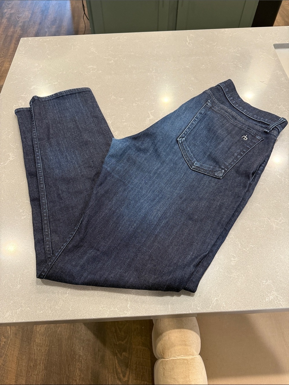 rag & bone Men's Dark Blue Slim Straight Jeans